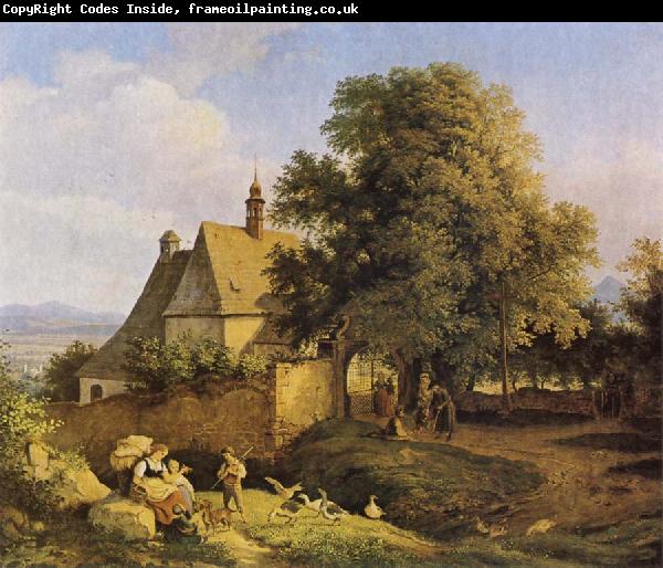 Adrian Ludwig Richter Church at Graupen in Bohemia